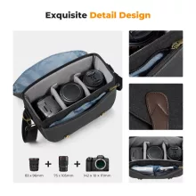 K&F Concept Urban Wander 10L, fotós oldaltáska, szürke barna (KF-13-133)