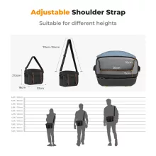 K&F Concept Urban Wander 10L, fotós oldaltáska, szürke barna (KF-13-133)