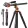 K&F Concept T254A7 + FH-03 videó állvány + monopod, elforgatható középoszloppal, fekete-narancssárga (KF-09-137)