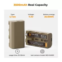 K&F Concept NP-F550 akkumulátor 3500mAh, USB-C csatlakozóval (KF-28-0035)