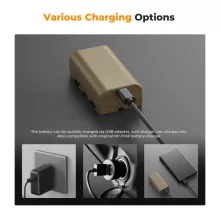 K&F Concept NP-F550 akkumulátor 3500mAh, USB-C csatlakozóval (KF-28-0035)