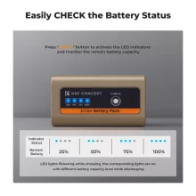 K&F Concept NP-F970 akkumulátor 10500mAh, USB-C csatlakozóval (KF-28-0036)