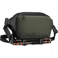   K&F Concept Alpha Sling 10L, fotós oldaltáska, fekete, sötétzöld (KF-13-157V3)
