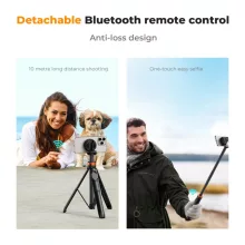 K&F Concept állvány, 162 cm selfie bot, Magsafe telefon adapter, bluetooth kioldó (KF-09-139)