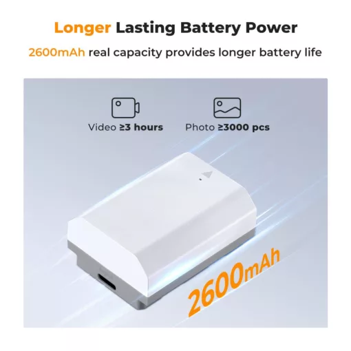 K&F Concept NP-FZ100 akkumulátor, 2db, 2600mAh, USB-C csatlakozóval (KF-28-0034S1)