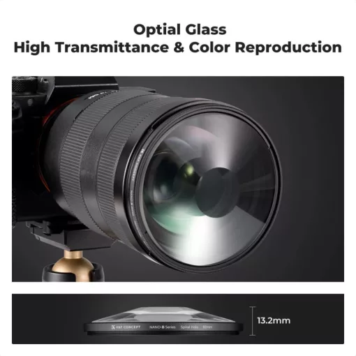 K&F Concept Nano-B Series Halo Swirl, spirál hatás effekt szűrő, 58mm (KF-01-2710)