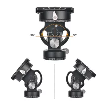 K&F Concept VH-60L dupla panoráma állvány fej, 10kg teherbírás, arca swiss, vízszintjelző (KF-31-103)