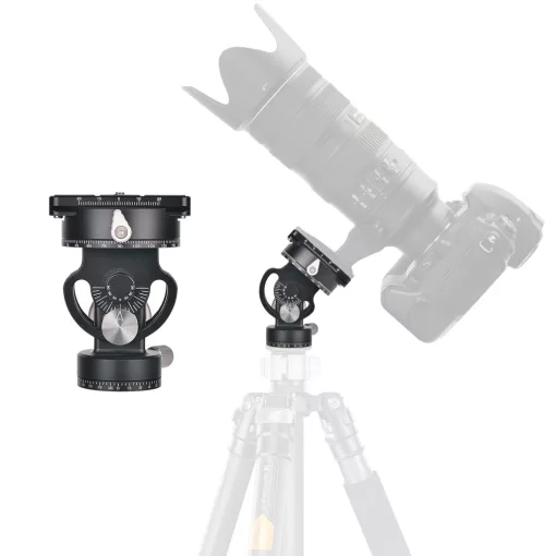 K&F Concept VH-60L dupla panoráma állvány fej, 10kg teherbírás, arca swiss, vízszintjelző (KF-31-103)