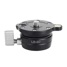 K&F Concept LB-60 panoráma állvány fej, 10kg teherbírás, 3/8"-os csatlakozás, vízszintjelző (KF-31-102)