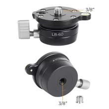 K&F Concept LB-60 panoráma állvány fej, 10kg teherbírás, 3/8"-os csatlakozás, vízszintjelző (KF-31-102)