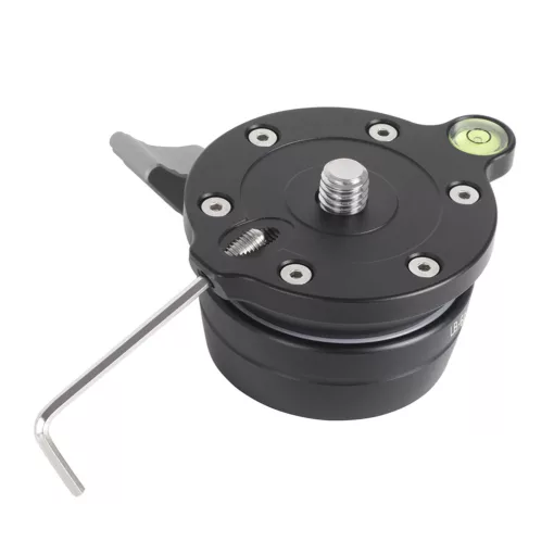 K&F Concept LB-60 panoráma állvány fej, 10kg teherbírás, 3/8"-os csatlakozás, vízszintjelző (KF-31-102)