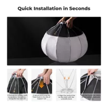 K&F Concept 65cm-es nyitható gömb softbox, lantern, Bowens csatlakozás, hordtáskával (KF-18-0009)