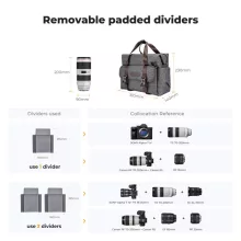 K&F Concept Urban Wander 8L, fotós oldaltáska, szürke (KF-13-186)