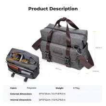 K&F Concept Urban Wander 8L, fotós oldaltáska, szürke (KF-13-186)