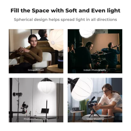 K&F Concept 85cm-es nyitható gömb softbox, lantern, Bowens csatlakozás, hordtáskával (KF-18-0009V1)