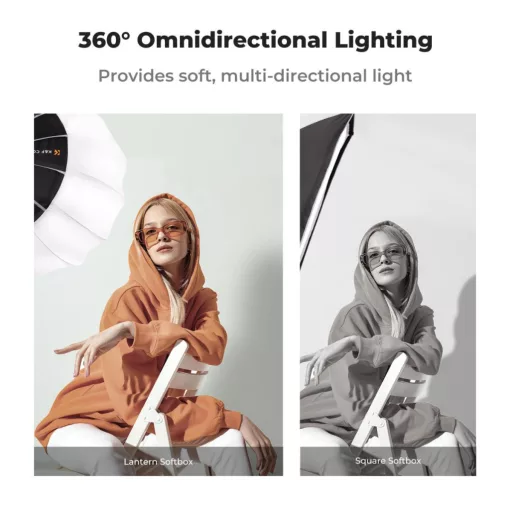 K&F Concept 85cm-es nyitható gömb softbox, lantern, Bowens csatlakozás, hordtáskával (KF-18-0009V1)