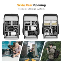 K&F Concept Alpha Air fotós hátizsák 25L, fekete piros (KF-13-128V6)