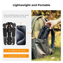 K&F Concept S225A1+BH-25 mini állvány, 52cm max magasság, 6kg teherbírás (KF-09-150)