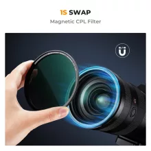 K&F Concept C Series CPL mágneses cirkuláris polár szűrő, mágneses adapterrel, 82 mm (KF-01-2667)