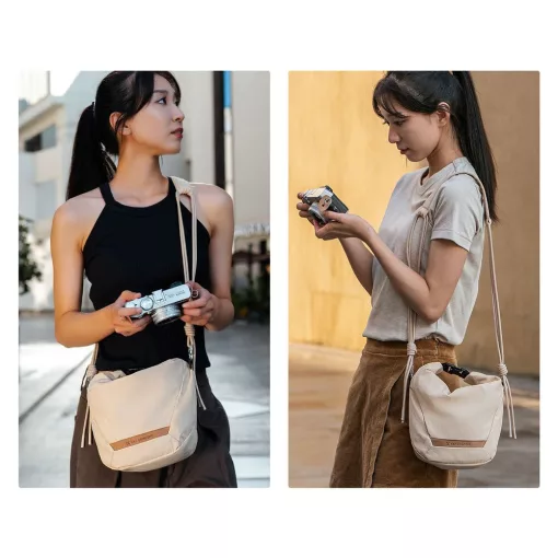 K&F Concept Urban Wander 11, 5L, fotós oldaltáska, bézs (KF-13-168V1)