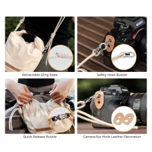 K&F Concept Urban Wander 11, 5L, fotós oldaltáska, narancs (KF-13-168)