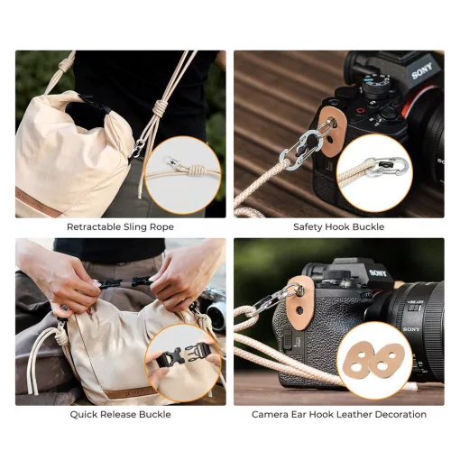 K&F Concept Urban Wander 11, 5L, fotós oldaltáska, narancs (KF-13-168)