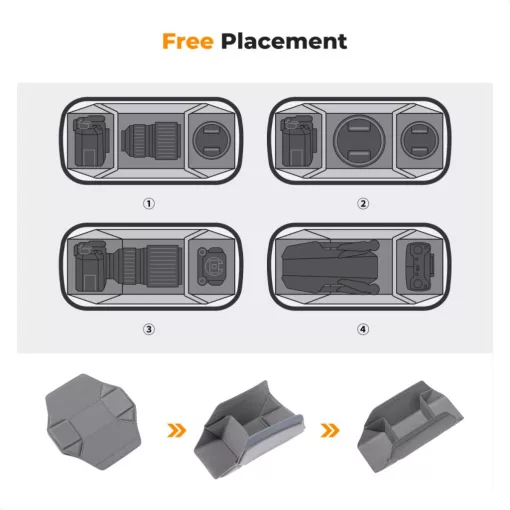 K&F Concept Alpha Sling 10L, fotós oldaltáska, sötét szürke (KF-13-157V6)