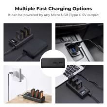 K&F Concept hordozható tripla USB-C akkumulátor LC-E17 töltő, LCD + 3db LP-E17 akkumulátor 1250mAh (KF-28-0052)