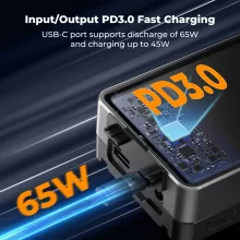 K&F Concept V-Mount Mini Pro akkumulátor, 50Wh, 3400mAh, 65W töltés, D-TAP, BP, DC, TFT kijelző KF28-0059