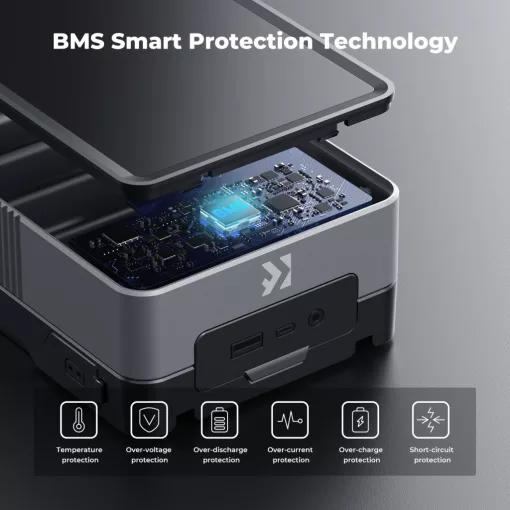 K&F Concept V-Mount Mini Pro akkumulátor, 50Wh, 3400mAh, 65W töltés, D-TAP, BP, DC, TFT kijelző KF28-0059