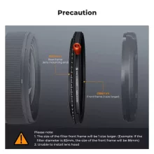 K&F Concept NANO-X, CPL+VARIO ND2-32+Black Mist 1/4 szűrő, w/o black cross, HD, vízlep, karcálló, 82 (KF-01-2928V2)