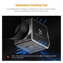 K&F Concept 60W BI COB led lámpa, 2700K-6500K, 97CRI, 12 effekt, 13500mAh, APP, Mini Bowens (KF-34-045)