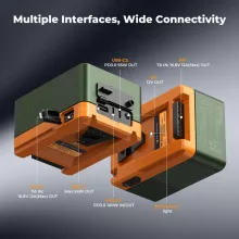 K&F Concept V-Mount Mini Pro akkumulátor, 99Wh, 14.8V, 6700mAH, 100W, BP, D-TAP, TFT kijelző, zöld (KF-28-0024V2)