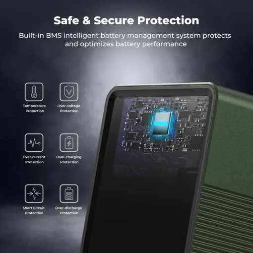 K&F Concept V-Mount Mini Pro akkumulátor, 99Wh, 14.8V, 6700mAH, 100W, BP, D-TAP, TFT kijelző, zöld (KF-28-0024V2)