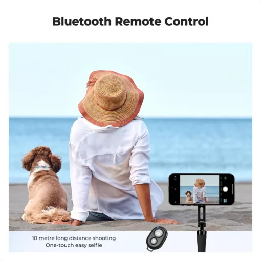 K&F Concept hajlítható selfie bot, Magsafe, Gopro adapter, bluetooth kioldó (KF-31-134)