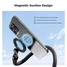 K&F Concept hajlítható selfie bot, Magsafe, Gopro adapter, bluetooth kioldó (KF-31-134)