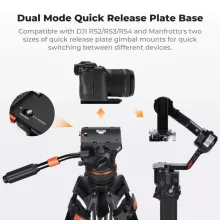 K&F Concept VA3 videóállvány, BV60 fluid video fej, 191cm magasság, 10kg teherbírás (KF-09-148V1)