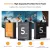   K&F Concept hordozható tripla USB-C akkumulátor töltő +3db DJI Osmo Action 5 Pro akkumulátor 2100mAh (KF-28-0086)