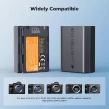 K&F Concept hordozható dupla USB-C akkumulátor NP-FZ100 töltő + 2db NP-FZ100 akkumulátor 2600mAh (KF-28-0097)