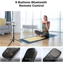 K&F Concept X96 selfie állvány, monopod, telefontartó adapter, 175cm max magasság, bluetooth, fekete (KF-15-0002)