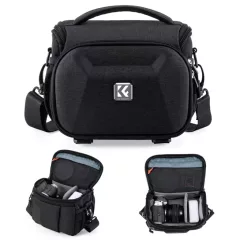   K&F Concept Travel Shoulder Bag oldaltáska, 2,5L, S, kemény előlapi védőborítás, fekete (KF-13-222)