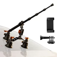 K&F Concept tripla tapadókorong rögzítő készlet, 3db MS44, magic arm, összekötő elemek, 32-110cm rúd (KF-31-197)