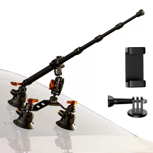K&F Concept tripla tapadókorong rögzítő készlet, 3db MS44, magic arm, összekötő elemek, 32-110cm rúd (KF-31-197)