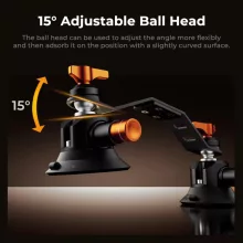 K&F Concept tripla tapadókorong rögzítő készlet, 3db MS44, magic arm, összekötő elemek, 32-110cm rúd (KF-31-197)