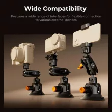 K&F Concept tripla tapadókorong rögzítő készlet, 3db MS44, magic arm, összekötő elemek, 32-110cm rúd (KF-31-197)