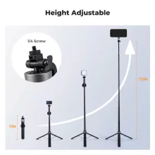 K&F Concept 1,8m állvány, selfie bot, gömbfejjel, Gopro adapter, telefon adapter, bluetooth kioldó (KF-15-0015)