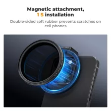 K&F Concept unverzális szűrőtartó mobiltelefonokhoz, ND2-32 szűrő, mágneses szűrő csatlakozás, 67mm (KF-01-2674)