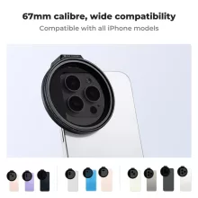 K&F Concept unverzális szűrőtartó mobiltelefonokhoz, ND2-32 szűrő, mágneses szűrő csatlakozás, 67mm (KF-01-2674)