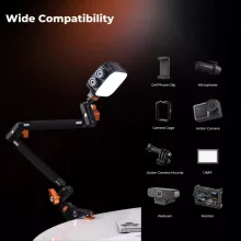 K&F Concept MS63 magic arm, 56cm + super crab clamp, satu, 20-60mm (KF-31-201)