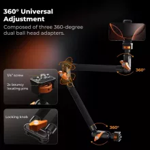 K&F Concept MS63 magic arm, 56cm + super crab clamp, satu, 20-60mm (KF-31-201)